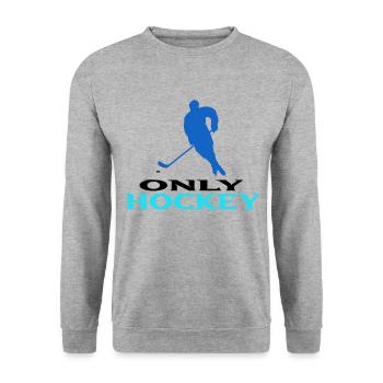 hockey - Unisex Sweatshirt - salt & pepper - Front - Alina (178cm) & Michal (187cm)