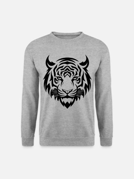 Tiger Head Silhouette - Unisex Sweatshirt - salt & pepper