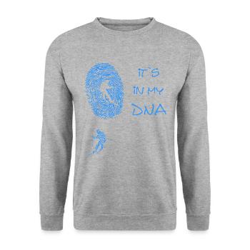 Ski fahren - Unisex Pullover - Weißgrau meliert - Vorne - Alina (178cm) & Michal (187cm)