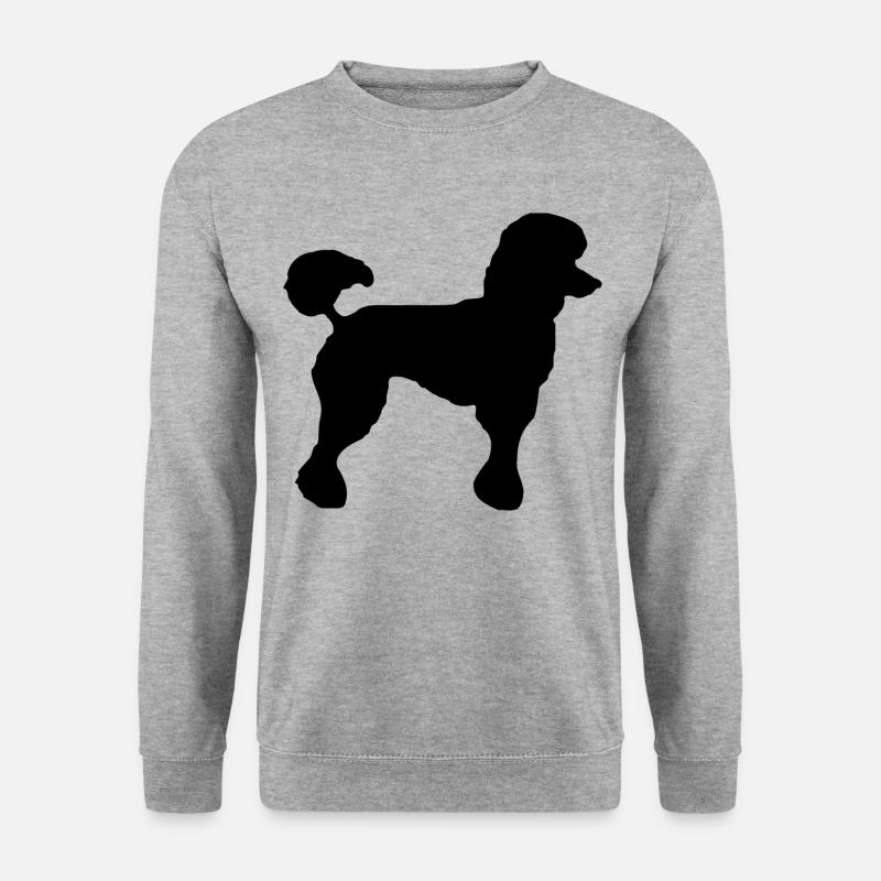 Pudel - Unisex Pullover - Weißgrau meliert