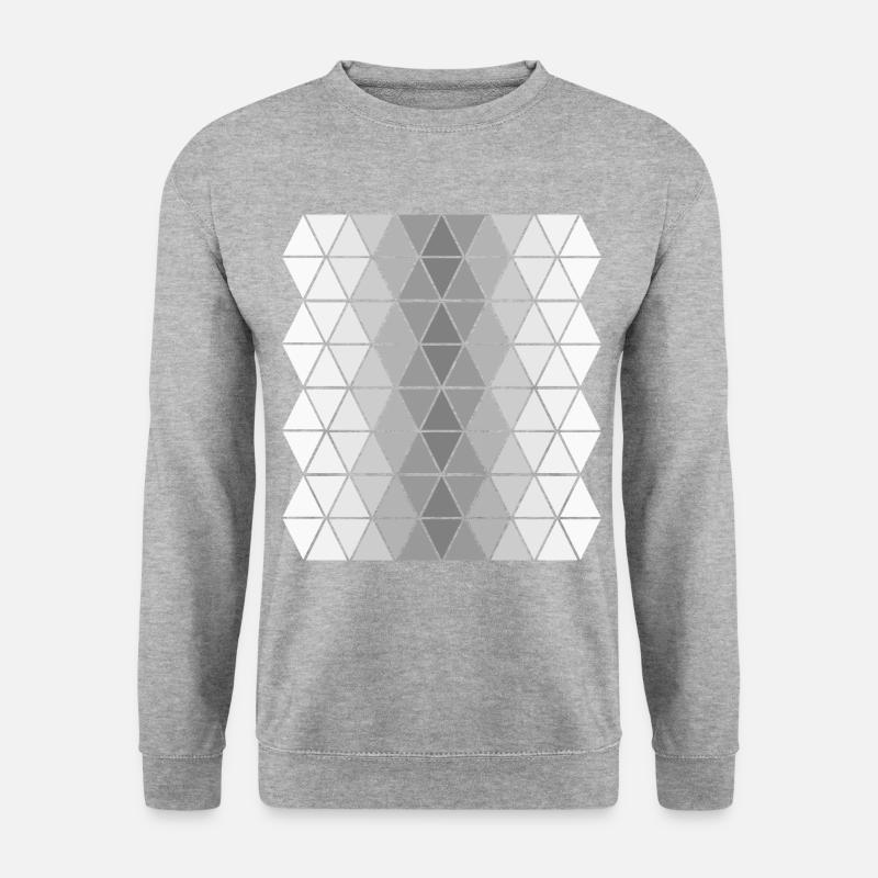 Graues Verlaufsmuster - Unisex Pullover - Weißgrau meliert