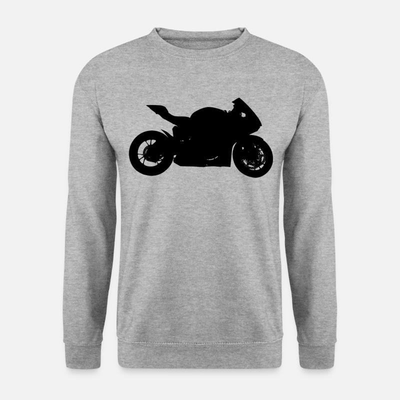 Motorrad - Unisex Pullover - Weißgrau meliert