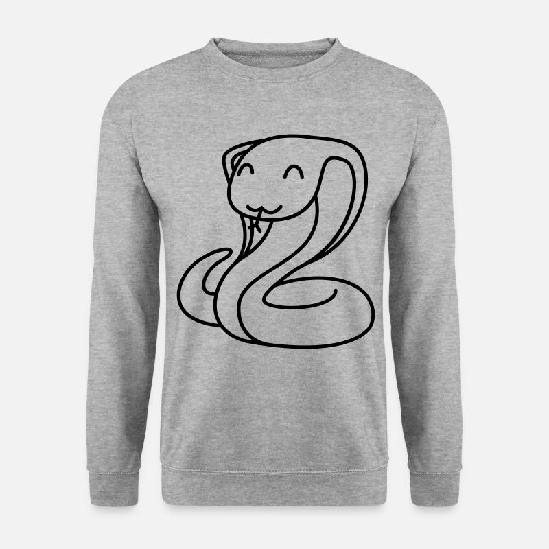 Snake Cobra Comic Animal - Unisex Sweatshirt - salt & pepper