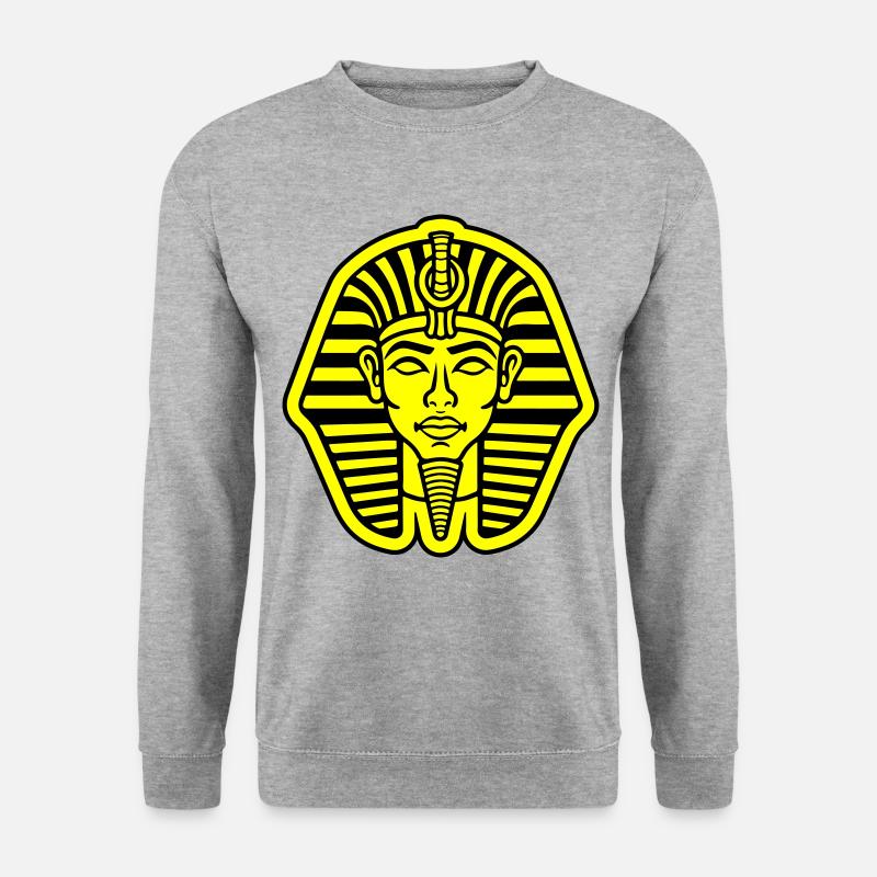 Pharao Totenkopf - Unisex Pullover - Weißgrau meliert