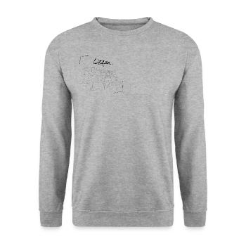 DEFIN GANG - Unisex Pullover - Weißgrau meliert - Vorne - Alina (178cm) & Michal (187cm)
