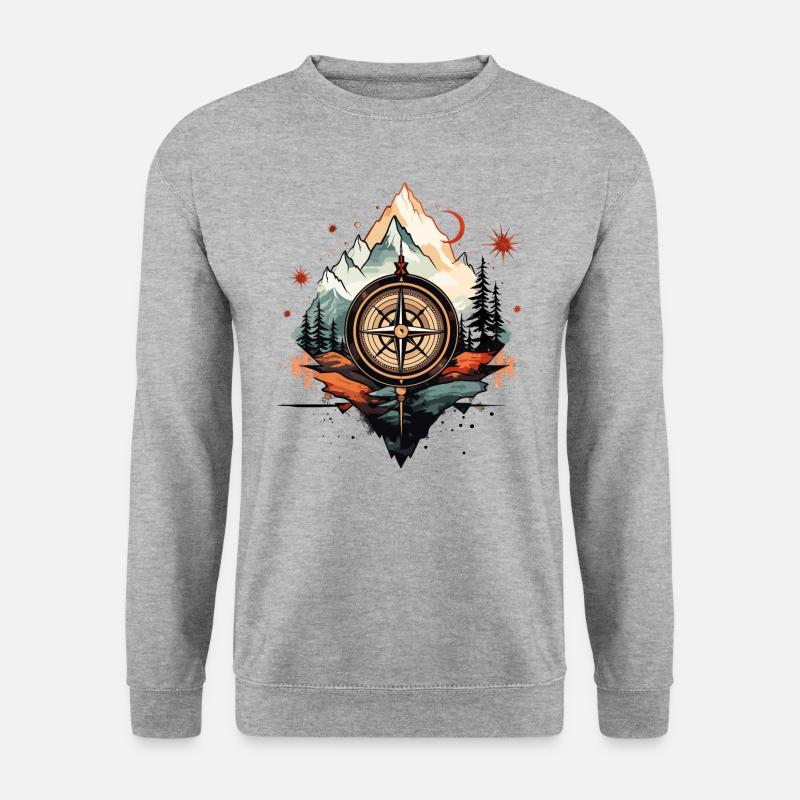 Compass Mountains - Unisex Sweatshirt - salt & pepper