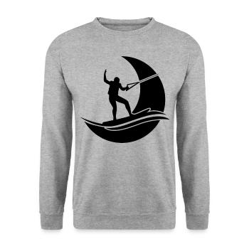 Wakeboard Wakeboarder Wakestyle Wakeboard Contest - Sweat-shirt Unisexe - gris chiné - Devant - Alina (178cm) & Michal (187cm)
