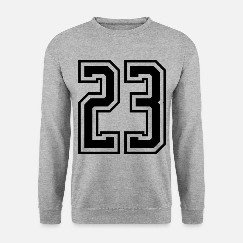 23 Zahl nummer - Unisex Pullover - Weißgrau meliert