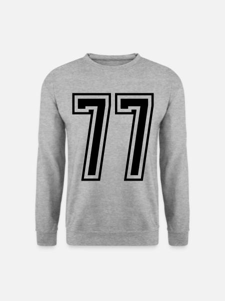 77 Number number - Unisex Sweatshirt - salt & pepper