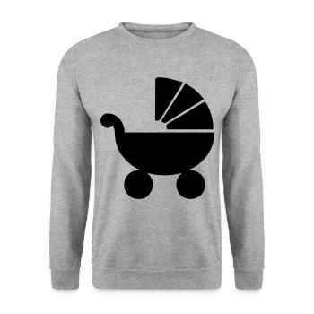 Stroller baby - Unisex Sweatshirt - salt & pepper - Front - Alina (178cm) & Michal (187cm)