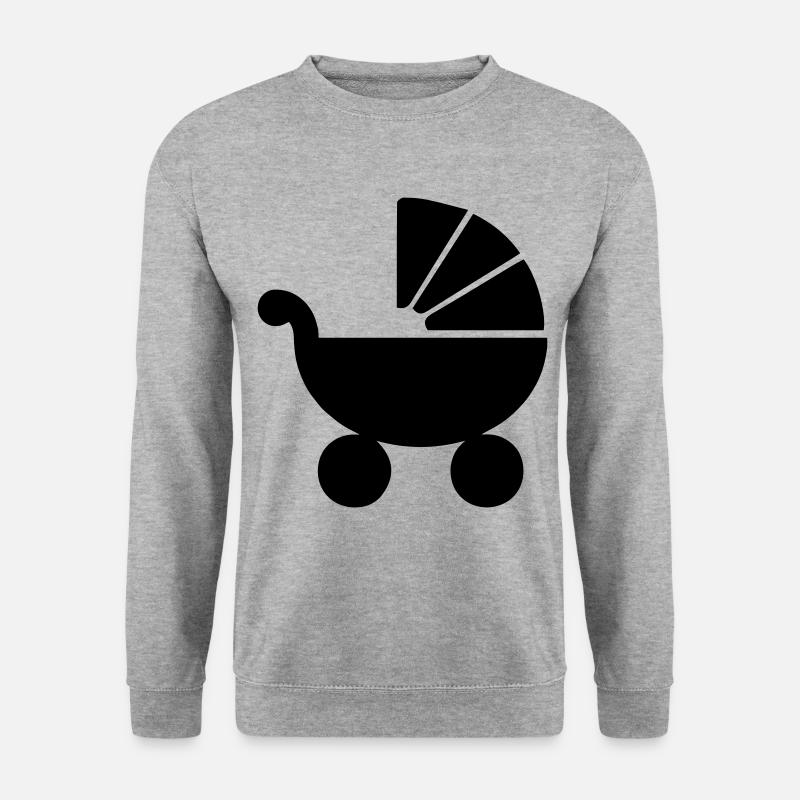 Kinderwagen baby - Unisex Pullover - Weißgrau meliert