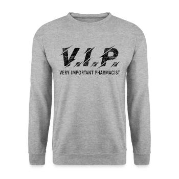 Pharmacien Pharmacien VIP très important - Sweat-shirt Unisexe - gris chiné - Devant - Alina (178cm) & Michal (187cm)