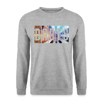 Darts Dart Dart Dartboard Gift - Unisex Sweatshirt - salt & pepper - Front - Alina (178cm) & Michal (187cm)