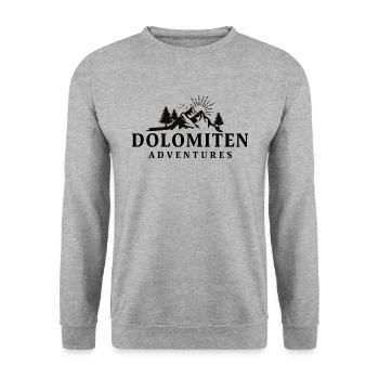 Mountains Dolomites Italy Nature lovers Hiking - Unisex Sweatshirt - salt & pepper - Front - Alina (178cm) & Michal (187cm)