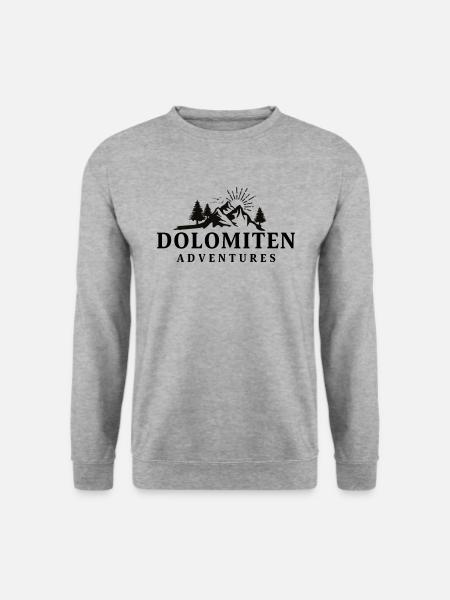 Gebirge Dolomiten Italien Naturliebhaber Wandern - Unisex Pullover - Weißgrau meliert