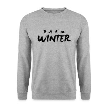 Snowboard Snowboarder Snowboard Hiver - Sweat-shirt Unisexe - gris chiné - Devant - Alina (178cm) & Michal (187cm)