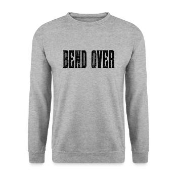 Bend Over Funny Sayings Saying - Unisex Sweatshirt - salt & pepper - Front - Alina (178cm) & Michal (187cm)