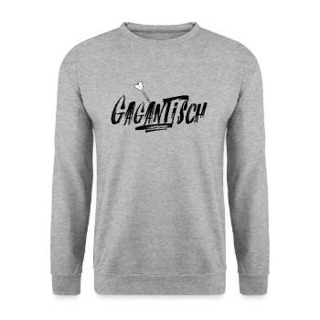 Gagantisch Dart Darts Dartpfeil - Unisex Pullover - Weißgrau meliert - Vorne - Alina (178cm) & Michal (187cm)