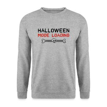 Cooler Halloween Spruch Halloween Party - Unisex Pullover - Weißgrau meliert - Vorne - Alina (178cm) & Michal (187cm)
