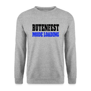 Rutenfest Mode Loading Ravensburg - Unisex Pullover - Weißgrau meliert - Vorne - Alina (178cm) & Michal (187cm)