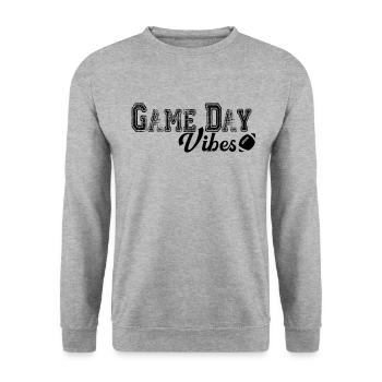 Game Day Vibes Football Sport Gift - Unisex Sweatshirt - salt & pepper - Front - Alina (178cm) & Michal (187cm)