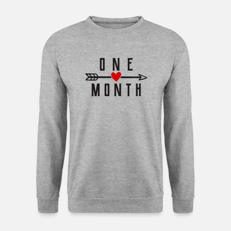 1 Month Relationship Anniversary - Unisex Sweatshirt - salt & pepper