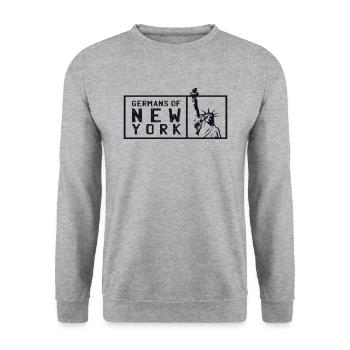 Germans of New York, Germany, America, USA - Unisex Sweatshirt - salt & pepper - Front - Alina (178cm) & Michal (187cm)