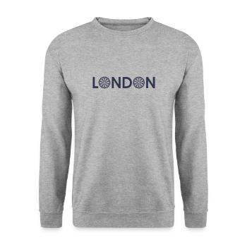 London Dart Darts Sport - Unisex Pullover - Weißgrau meliert - Vorne - Alina (178cm) & Michal (187cm)