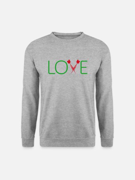 Darts Dart Love - Unisex Sweatshirt - salt & pepper