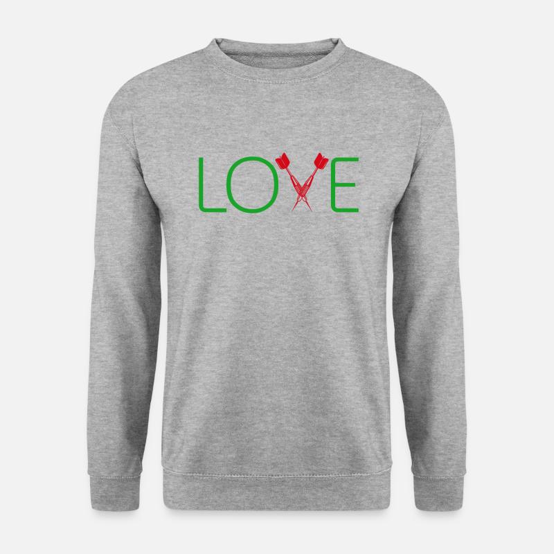 Darts Dart Love - Unisex Sweatshirt - salt & pepper