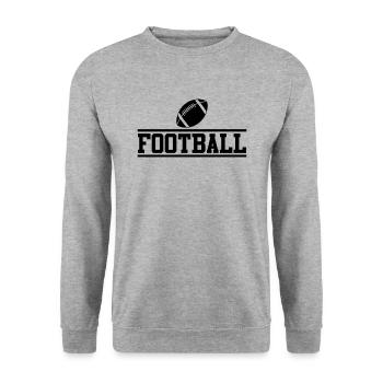American Football Schriftzug USA Sport - Unisex Pullover - Weißgrau meliert - Vorne - Alina (178cm) & Michal (187cm)