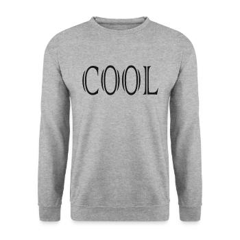 COOL Schlagwort Sprüche Slogan - Unisex Pullover - Weißgrau meliert - Vorne - Alina (178cm) & Michal (187cm)