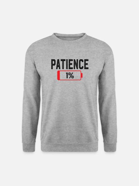 Battery Patience Work Stress - Unisex Sweatshirt - salt & pepper
