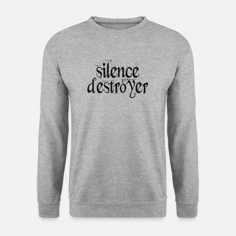 Silence Destructeur de silence - Sweat-shirt Unisexe - gris chiné