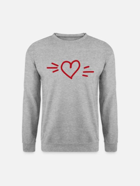 Heart Drawn - Unisex Sweatshirt - salt & pepper