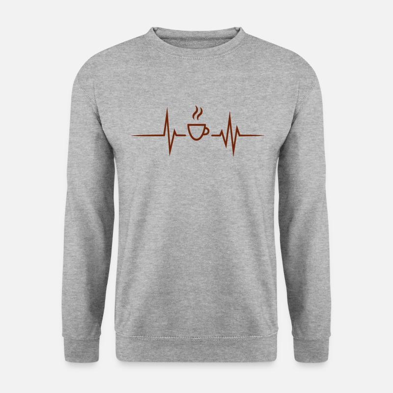 Coffee - Heartbeat Heart Rate - Unisex Sweatshirt - salt & pepper
