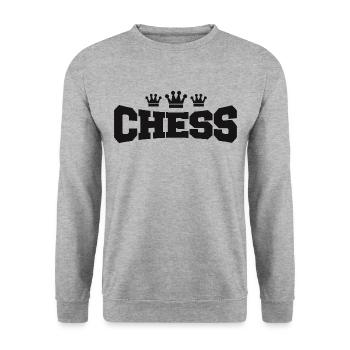 Chess Chess Dicton Citation - Sweat-shirt Unisexe - gris chiné - Devant - Alina (178cm) & Michal (187cm)