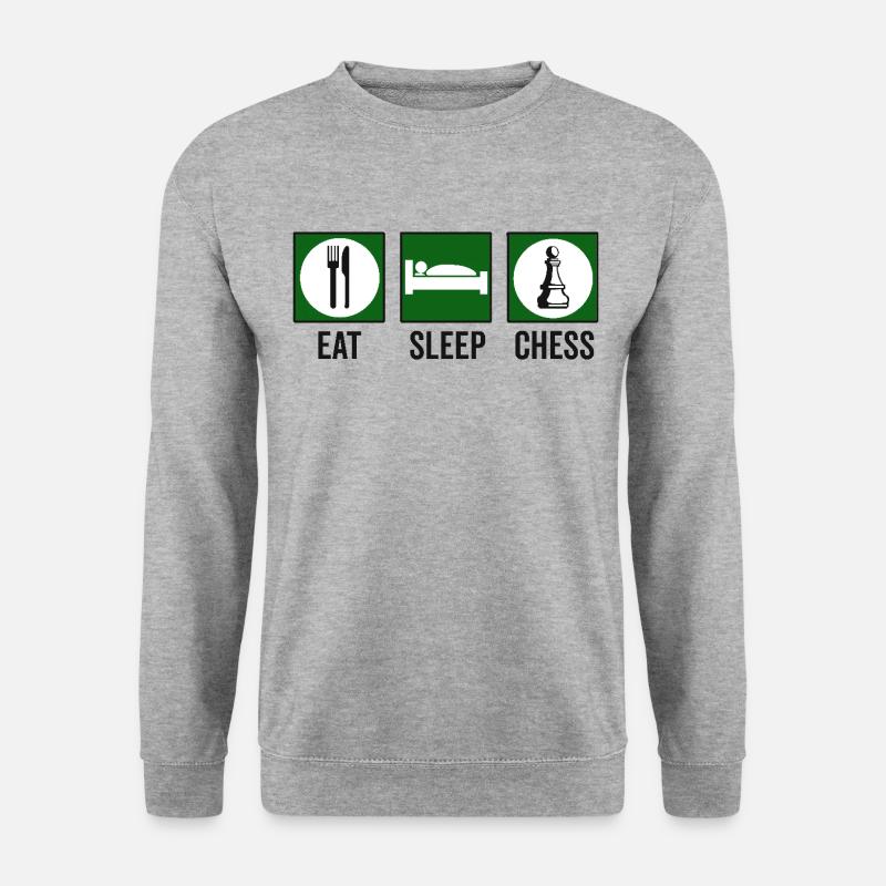 Eat Sleep Chess Chess Quote - Unisex Sweatshirt - salt & pepper