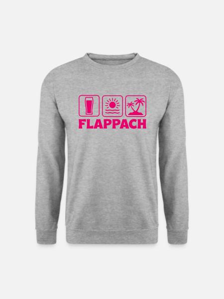 Flappach Ravensburg Bière Soleil Palmiers - Sweat-shirt Unisexe - gris chiné