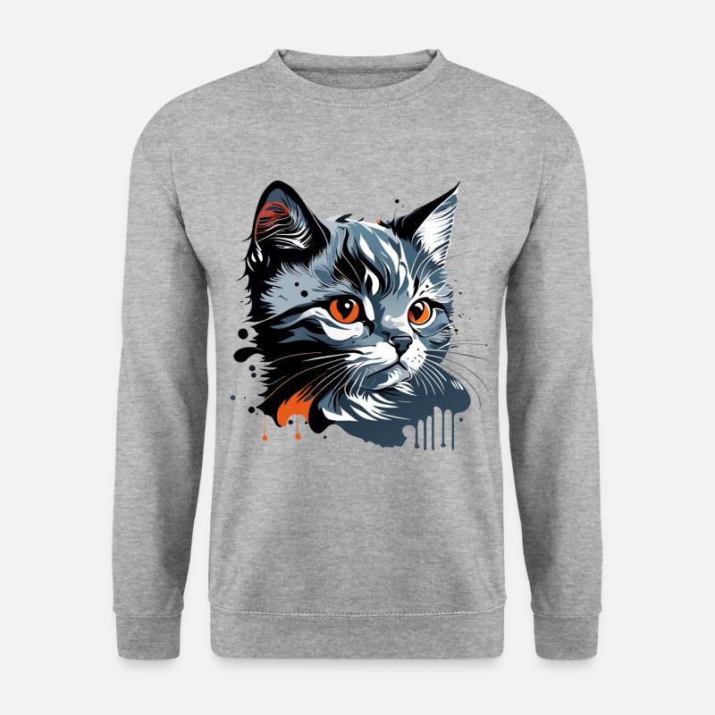 Kitten , young cat - Unisex Sweatshirt - salt & pepper