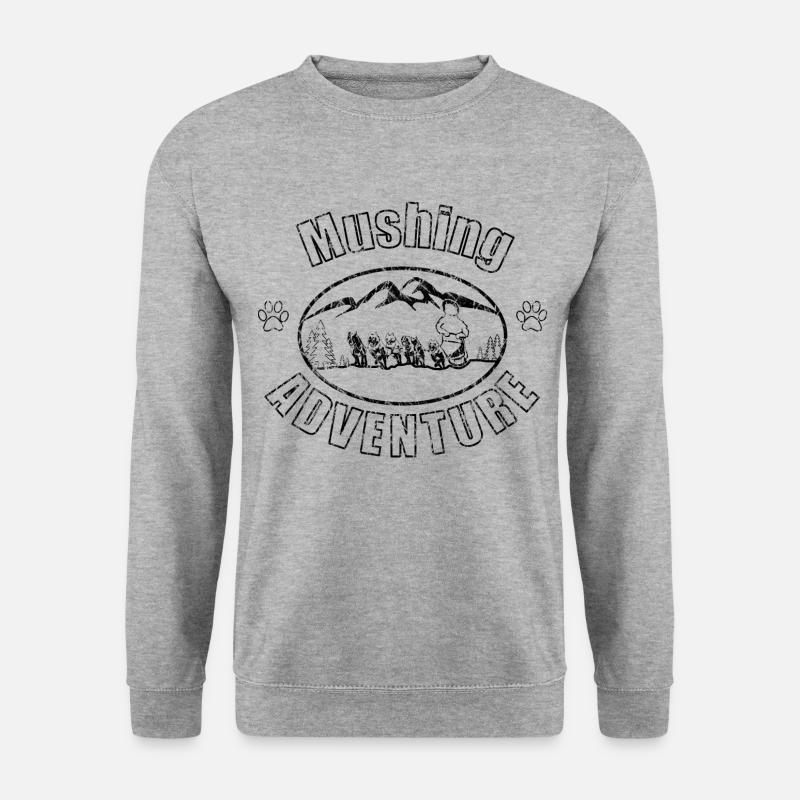 Sled dog handler mushing - Unisex Sweatshirt - salt & pepper