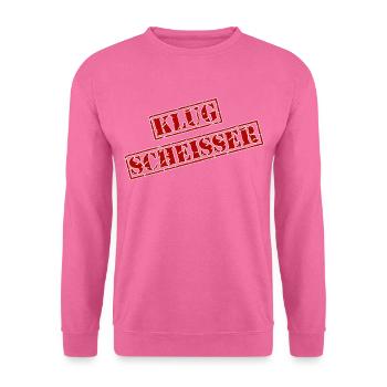 Stempel "Klugscheisser" - Unisex Pullover - Pink - Vorne