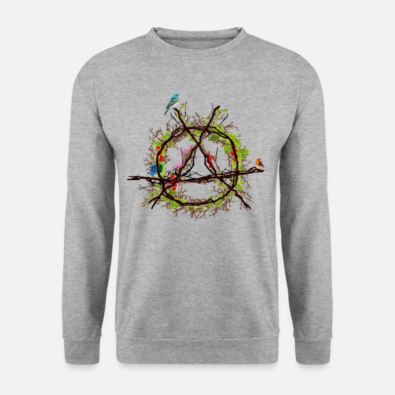 green anarchy logo - Unisex Sweatshirt - salt & pepper