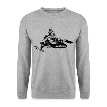 Snowmobil - snowmobile - snowmobile - Unisex Sweatshirt - salt & pepper - Front - Alina (178cm) & Michal (187cm)