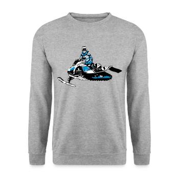 Snowmobil - snowmobile - snowmobile - Unisex Sweatshirt - salt & pepper - Front - Alina (178cm) & Michal (187cm)