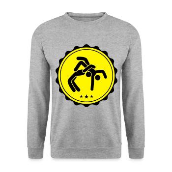 Lutte lutte - Sweat-shirt Unisexe - gris chiné - Devant - Alina (178cm) & Michal (187cm)