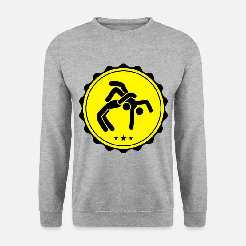 Ringen Wrestling - Unisex Pullover - Weißgrau meliert