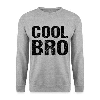 Cool Bro Bruder - Unisex Pullover - Weißgrau meliert - Vorne - Alina (178cm) & Michal (187cm)