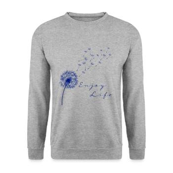 Enjoy Life Dandelion Dandelion Ease - Unisex Sweatshirt - salt & pepper - Front - Alina (178cm) & Michal (187cm)