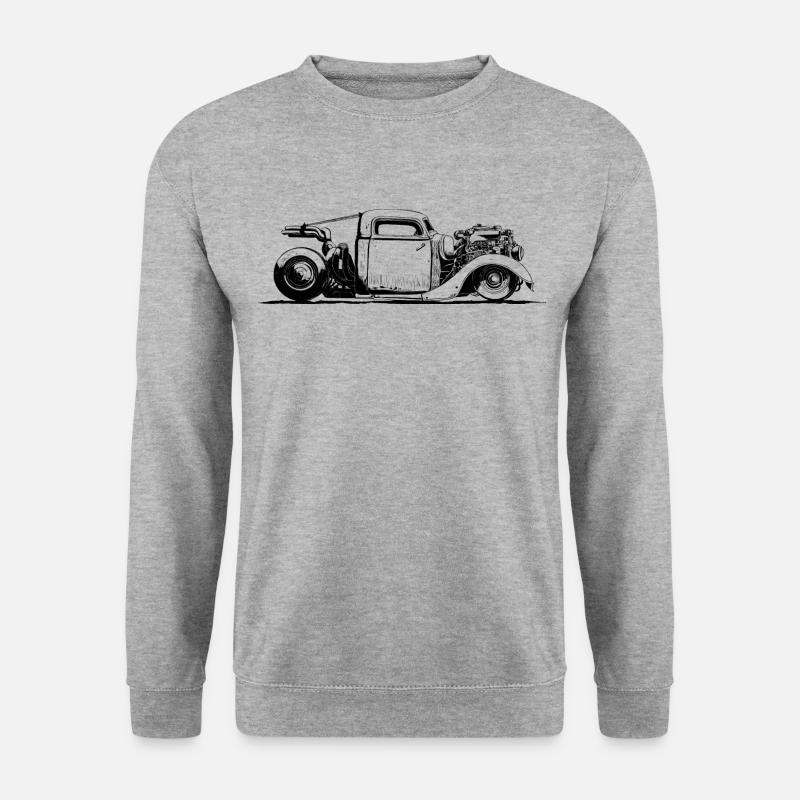 rat truck - Unisex Pullover - Weißgrau meliert